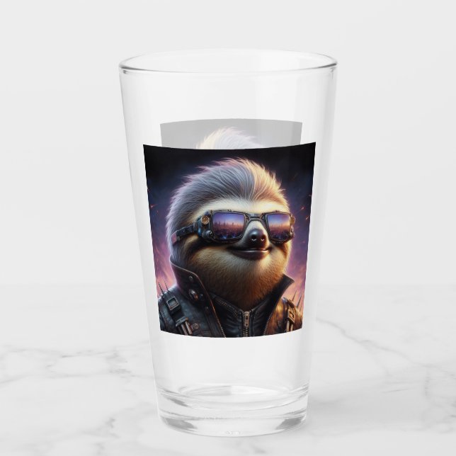 Copo De Pint Sloth Cyberpunk (Frente)