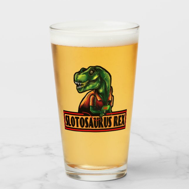 Copo de Pint Slotosaurus Rex (Frente (Preenchido))