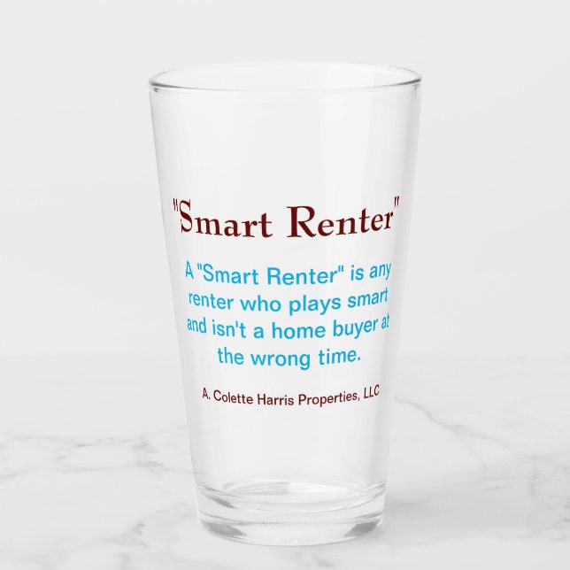 Copo De Pint Smart Renter - Design 2 Glass (Frente)
