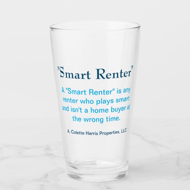 Copo De Pint Smart Renter - Design 3 Glass (Frente)