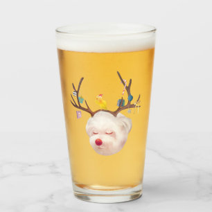 Copo De Pint Smile Pup: Chifres de Rena Natal Bichon