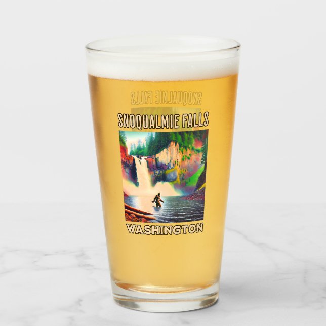 Copo De Pint Snoqualmie Cai Shirt Washington, Sasquatch (Frente (Preenchido))