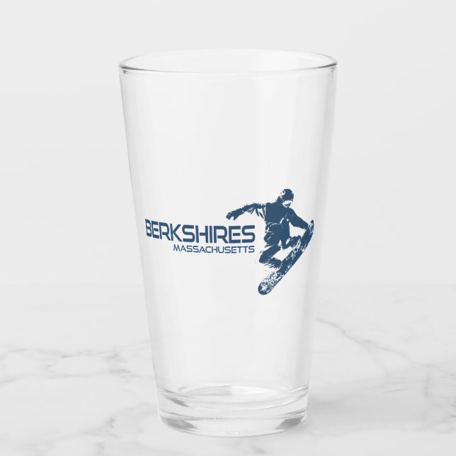 Copo De Pint Snowboarder de Berkshires Massachusetts (Frente)
