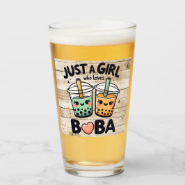 Copo De Pint Só uma garota que ama a taça de vidro personalizad