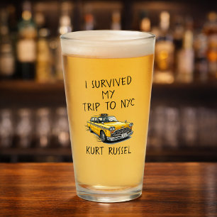 Copo De Pint Sobrevivi à Minha Viagem ao Nyc (Texto Personaliza