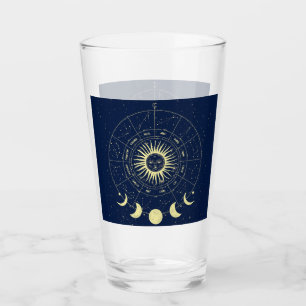 Copo De Pint Sol Celestial Fases da Lua Zodíaco