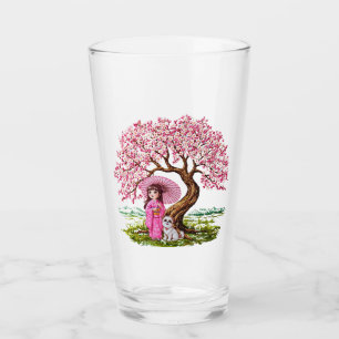 Copo De Pint Sonhos Brilhantes: Kimono Girl & Puppy