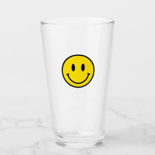 Copo De Pint Sorria Amarelo Branco Feliz Rosto Feliz Emoji Dive