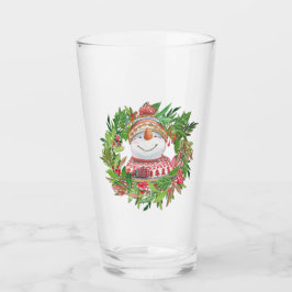 Copo De Pint Sorriso Snowman Wreath Natal