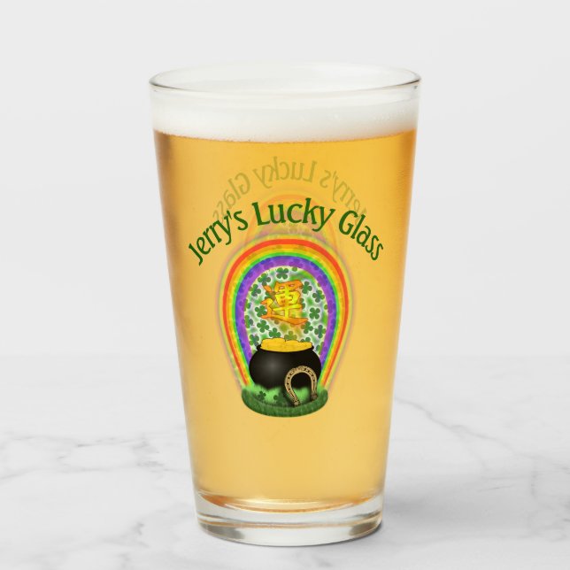 Copo De Pint Sorte Personalizada (Traseira (Preenchido))