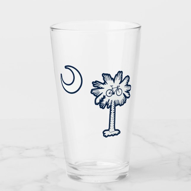 Copo De Pint South Carolina Flag Palm Tree Bike (Frente)