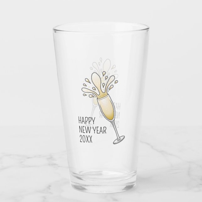 Copo De Pint Sparkling Happy New Year Champagne (Frente)