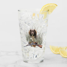 Sprocker Spaniel , Vidro de Arte de Canhão