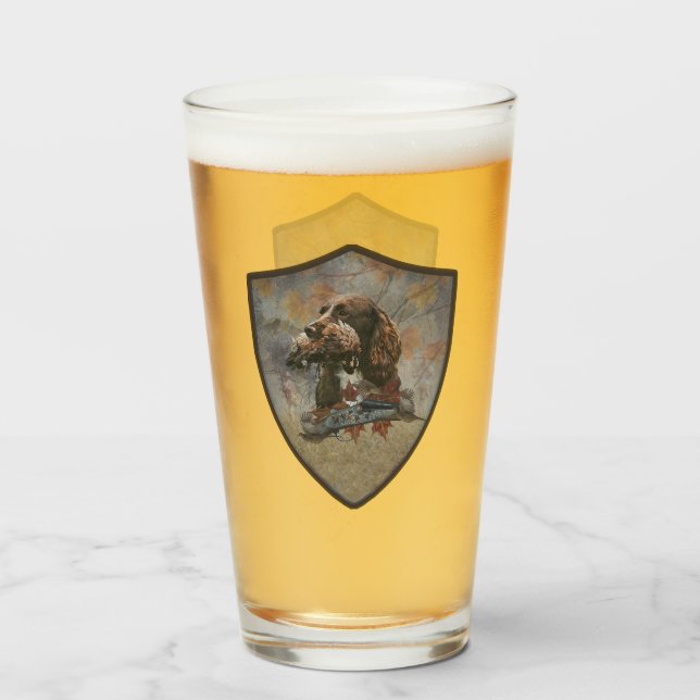 Copo De Pint Sprocker Spaniel , Vidro de Arte de Canhão (Traseira (Preenchido))