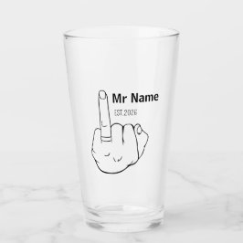 Copo De Pint Sr Recém-Casado Anel de Noivado Personalizado no D