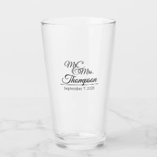 Copo De Pint Sr. & Sra. Casamento de Celebração de Casamento