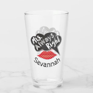 Copo De Pint Sra. Sempre Direita, Noiva Engraçado