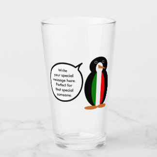 Copo De Pint Srta. Pinguim Falante Italiana Personalizada 