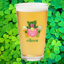 Copo De Pint St. Patrick’s Day Pink Leprechaun Beer Custom