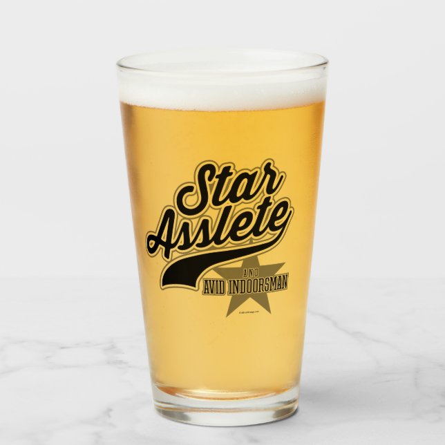 Copo De Pint Star Asslete (Avid Indoorsman) (Frente (Preenchido))