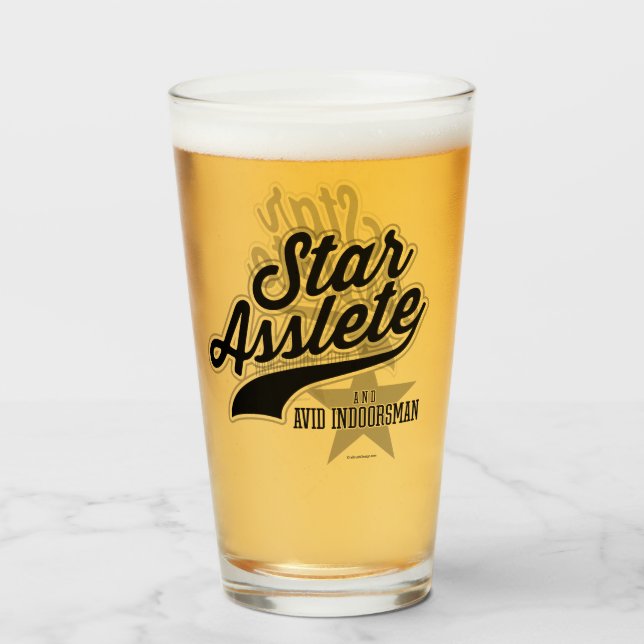 Copo De Pint Star Asslete (Avid Indoorsman) (Frente (Preenchido))