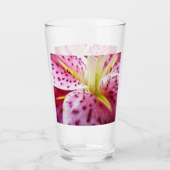 Copo De Pint Stargazer Lily Bright Magenta Floral (Frente)