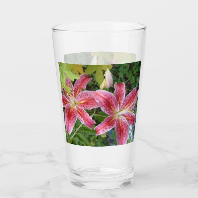 Copo De Pint Stargazer Lily Garden Floral (Frente)
