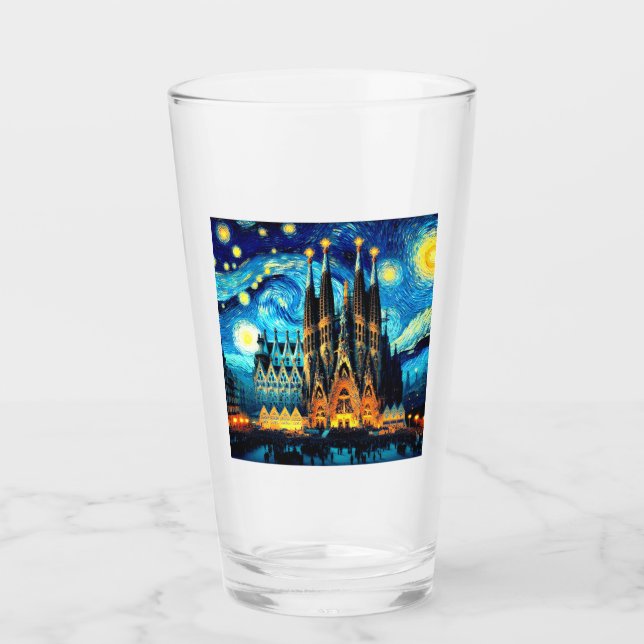 Copo De Pint Starry Sagrada Familia Barcelona (Frente)