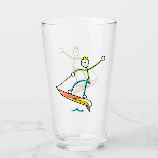 Copo De Pint Stickman de Jetboard (Frente)