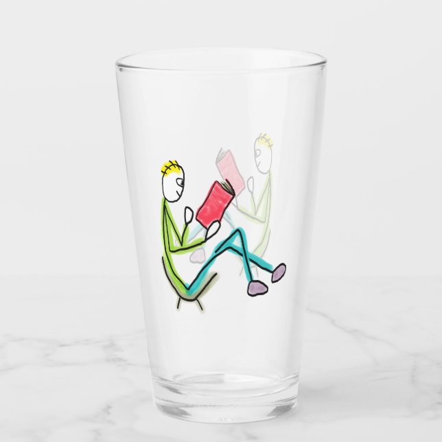 Copo De Pint Stickman Leitor (Frente)