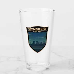 Copo De Pint Stonehenge England Viagem Vintage Art