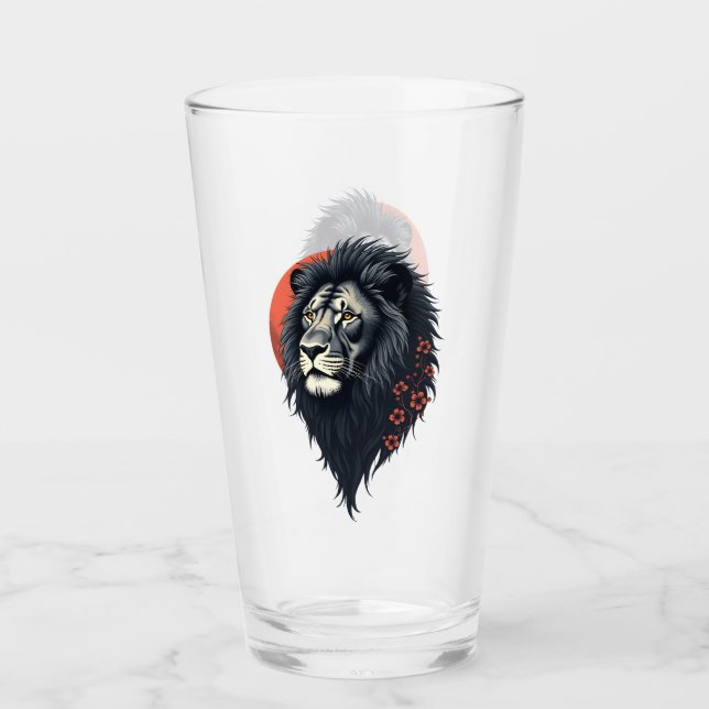 Copo De Pint Strength and delicacy united, a black lion (Frente)