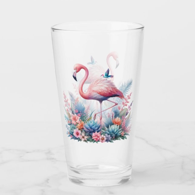 Copo De Pint Sublimação Flamingo Rosa-95160 (Frente)