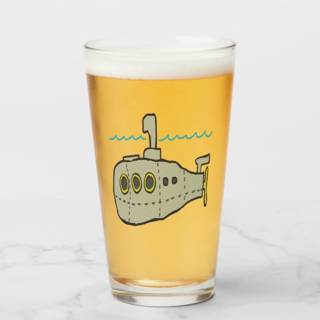 Copo De Pint Submarino (Frente (Preenchido))