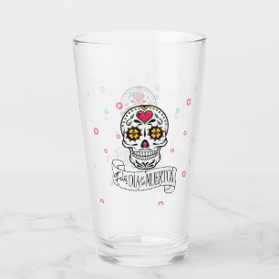 Copo De Pint Sugar Skulls and Swirls Rosa Red ID725