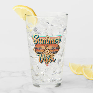 Copo De Pint Summer Vibes Vintage Sunglass Sunset de praia