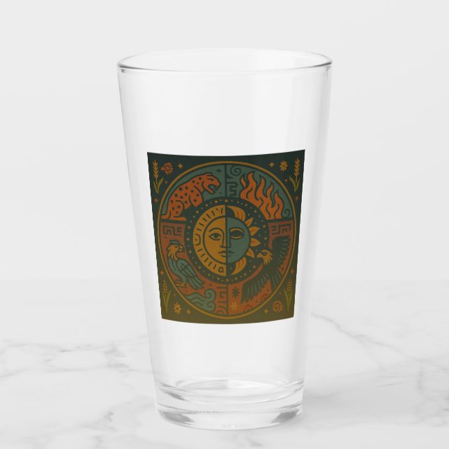 Copo De Pint Sun and Moon Mandala Celestial & Ancestral (Frente)