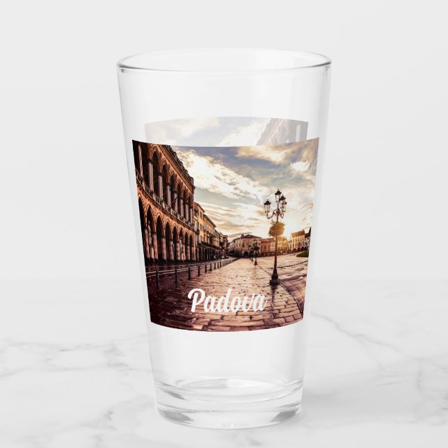 Copo De Pint Sunset over quadrado em Padova, Itália (Frente)