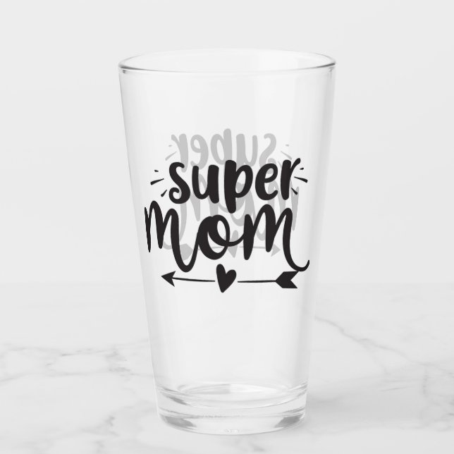 Copo De Pint Super Mãe (Frente)