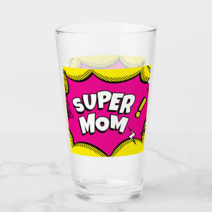 Copo De Pint "Super Mãe" Colorida Pop de BD