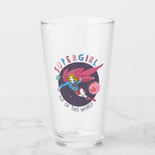 Copo De Pint Supergirl Out Of This World Retro Graphic