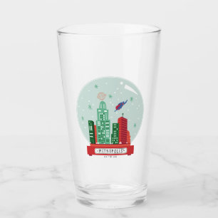 Copo De Pint Superman Metropolis Snow Globe Gráfico