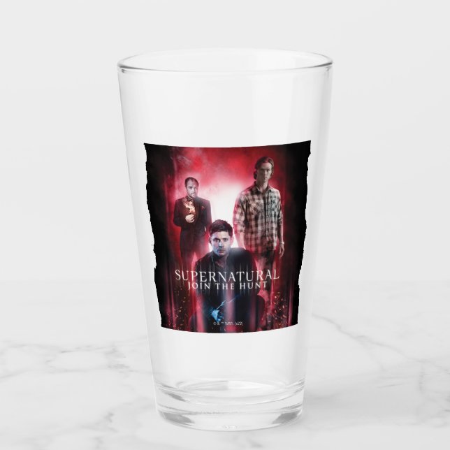 Copo De Pint Supernatural Crowley, Dean e Sam (Frente)