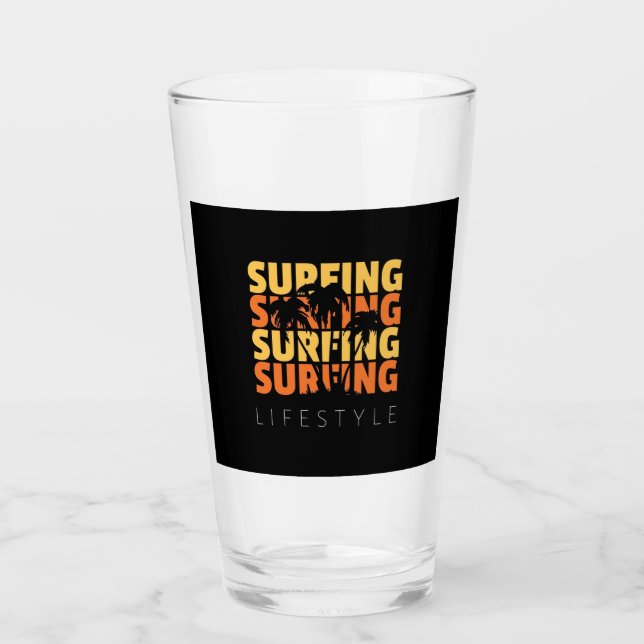 Copo De Pint Surfing no estilo de vida (Frente)