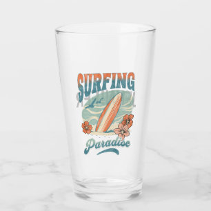 Copo De Pint Surfing Paradise retro style design