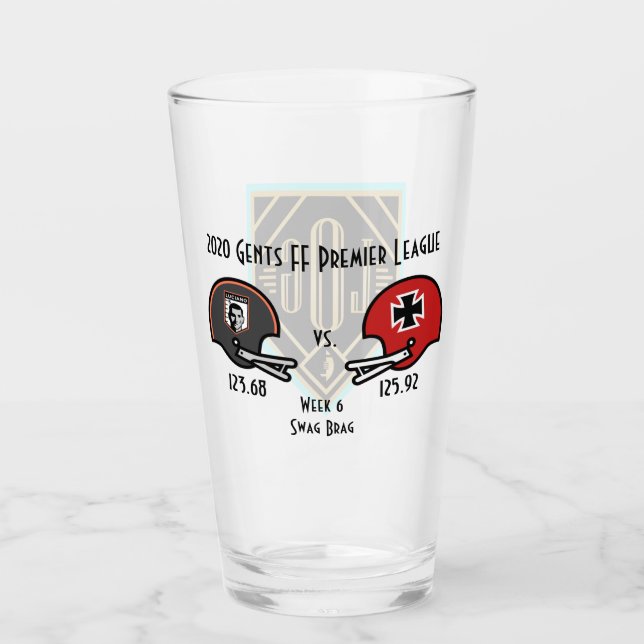 Copo De Pint SwagBrag6 Der Rote v Lucky Pint Glass (Frente)