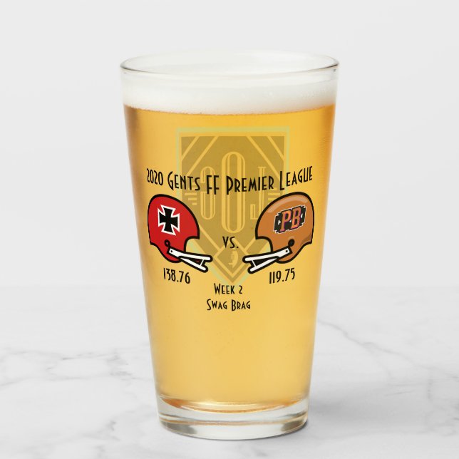 Copo De Pint SwagBrag Der Rote v Pint Glass (Frente (Preenchido))