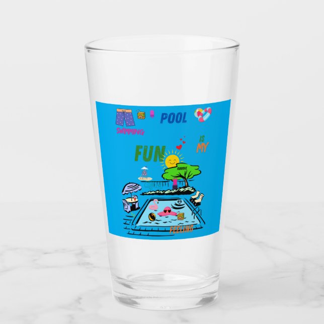 Copo De Pint Swimming Pool Fun (Frente)