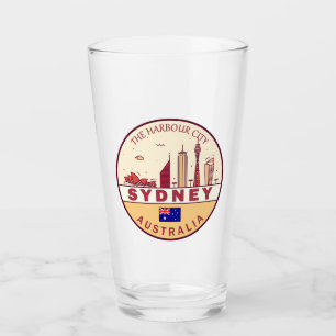 Copo De Pint Sydney Austrália City Skyline Emblem