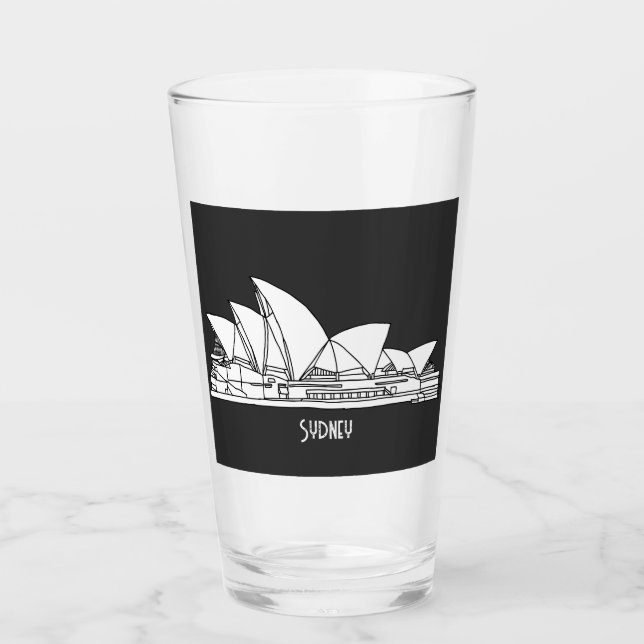 Copo De Pint Sydney Opera House O desenho da Austrália Hoodie (Frente)